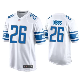 Jahmyr Gibbs Detroit Lions White 2023 NFL Draft Game Jersey