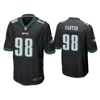 Jalen Carter Philadelphia Eagles Black 2023 NFL Draft Game Jersey