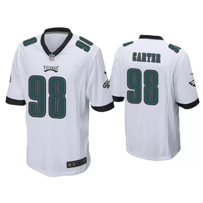 Jalen Carter Philadelphia Eagles White 2023 NFL Draft Game Jersey