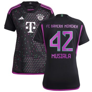 Jamal Musiala Bayern Munich Women 2023/24 Away Replica Player Jersey - Black