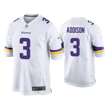 Jordan Addison Minnesota Vikings White 2023 NFL Draft Game Jersey