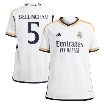 Jude Bellingham Real Madrid Youth 2023/24 Home Replica Jersey – White ...