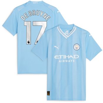 Kevin De Bruyne Manchester City Puma Women 2023/24 Home Replica Player Jersey - Sky Blue