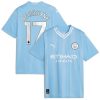 Kevin De Bruyne Manchester City Puma Youth 2023/24 Home Replica Player Jersey - Sky Blue
