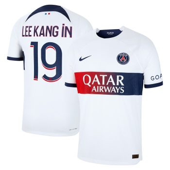 Lee Kang In Paris Saint-Germain 2023/24 Away Match Player Jersey - White