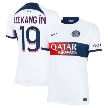 Lee Kang In Paris Saint-Germain Women 2023/24 Away Stadium Replica Player Jersey - White