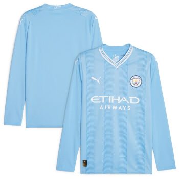 Manchester City Puma 2023/24 Home Replica Long Sleeve Jersey - Sky Blue