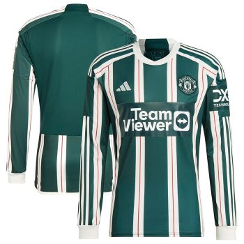 Manchester United 2023/24 Away Long Sleeve Replica Jersey - Green