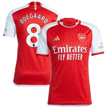 Martin Odegaard Arsenal 2023/24 Home Replica Player Jersey - Red