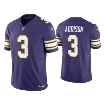 Men Classic F.U.S.E. Limited Jordan Addison Vikings Purple Jersey