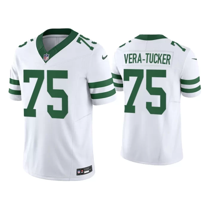 Men Legacy Limited Alijah Vera-Tucker Jets White Jersey