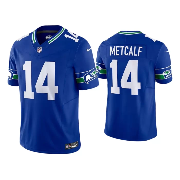 Men Throwback F.U.S.E. Limited DK Metcalf Seahawks Royal Jersey