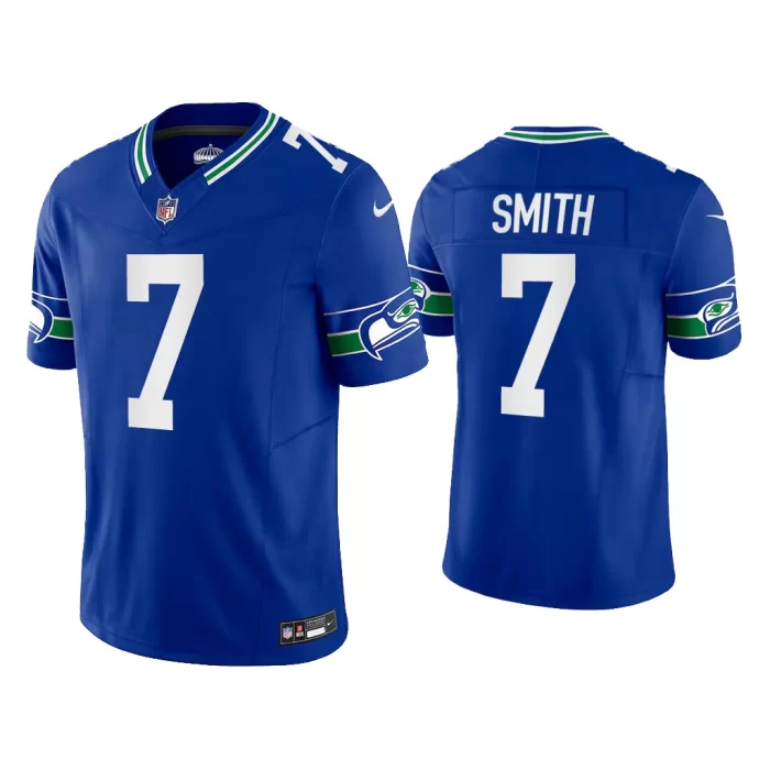 Men Throwback F.U.S.E. Limited Geno Smith Seahawks Royal Jersey