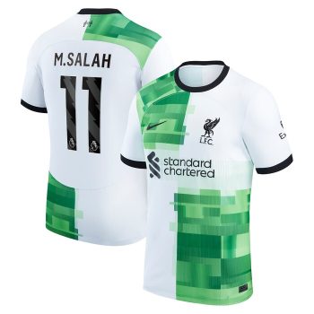 Mohamed Salah Liverpool 2023/24 Away Replica Player Jersey - White