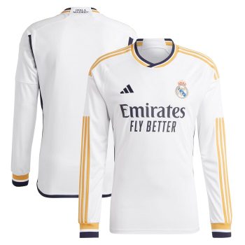Real Madrid 2023/24 Home Replica Long Sleeve Jersey - White