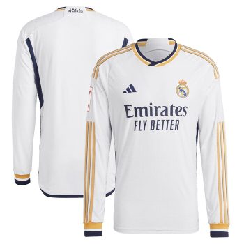 Real Madrid Home 2023/24 Long Sleeve Jersey - White