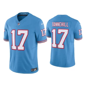 Tennessee Titans Ryan Tannehill Oilers Throwback Limited Light Blue Jersey