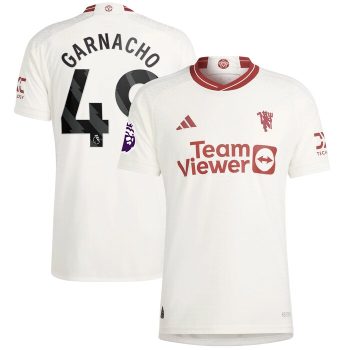 Alejandro Garnacho Manchester United 2023/24 Third Player Jersey - White