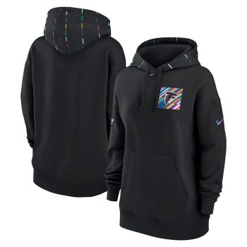 Atlanta Falcons Women 2023 NFL Crucial Catch Club Pullover Hoodie - Black