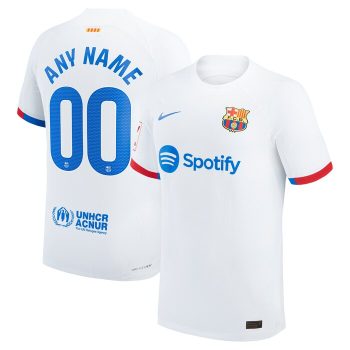 Barcelona 2023/24 Away Custom Jersey - White