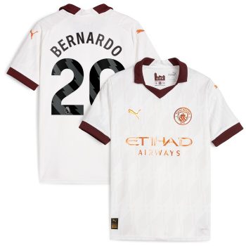 Bernardo Silva Manchester City Youth 2023/24 Away Replica Jersey - White