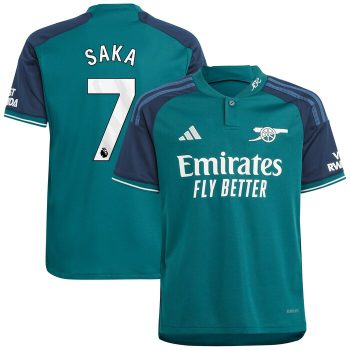 Bukayo Saka Arsenal Youth 2023/24 Third Replica Player Jersey - Green