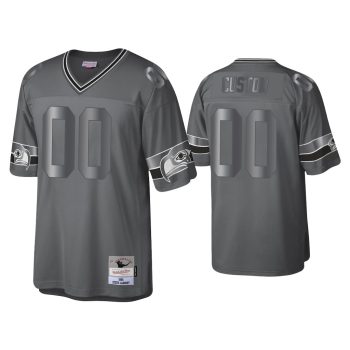 Custom Seattle Seahawks Charcoal 1985 Throwback Metal Legacy Jersey