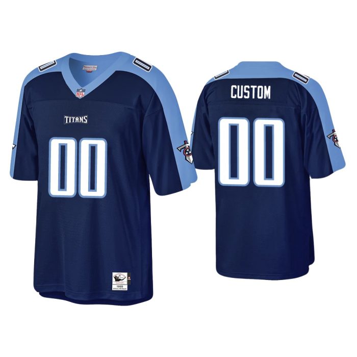 Custom Tennessee Titans Navy 1999 Throwback Jersey