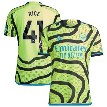 Declan Rice Arsenal 2023/24 Away Player Jersey - Yellow