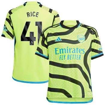 Declan Rice Arsenal Youth 2023/24 Away Replica Player Jersey - Yellow