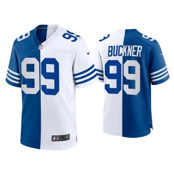 Deforest Buckner Indianapolis Colts Royal White 2021 Throwback Split Jersey