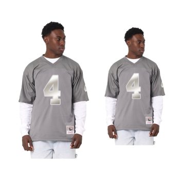 Derek Carr Las Vegas Raiders Charcoal Throwback Metal Works Jersey