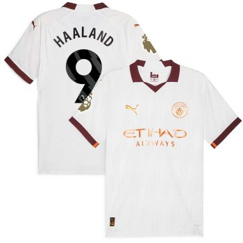 Erling Haaland Manchester City 2023/24 Away Jersey - White