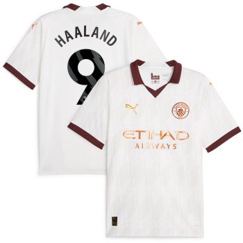 Erling Haaland Manchester City 2023/24 Away Replica Jersey - White