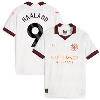Erling Haaland Manchester City Youth 2023/24 Away Replica Jersey - White