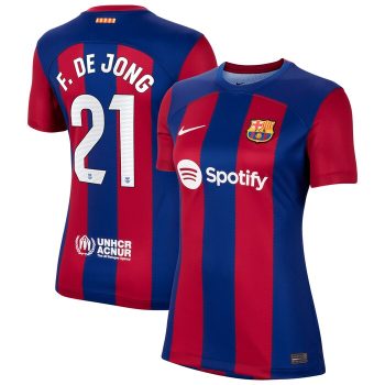 Frenkie de Jong Barcelona Women's 2023/24 Home Replica Jersey - Royal