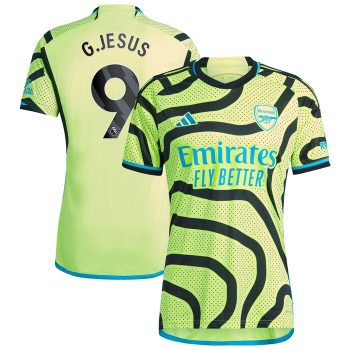 Gabriel Jesus Arsenal 2023/24 Away Replica Player Jersey - Yellow