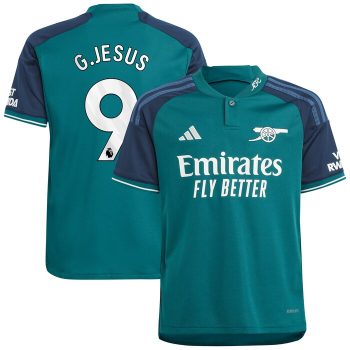 Gabriel Jesus Arsenal Youth 2023/24 Third Replica Player Jersey - Green
