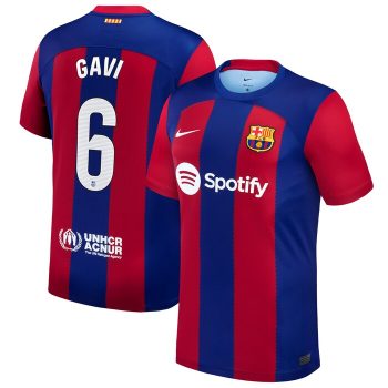 Gavi Barcelona 2023/24 Home Stadium Replica Player Jersey - Royal