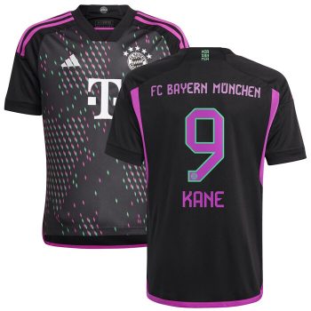Harry Kane Bayern Munich Youth 2023/24 Away Replica Player Jersey - Black