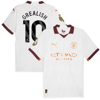 Jack Grealish Manchester City 2023/24 Away Jersey - White