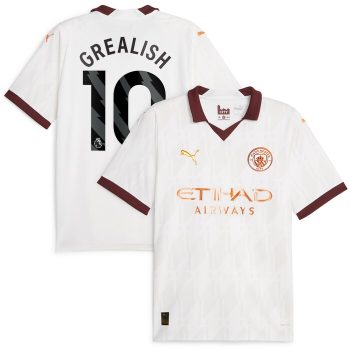 Jack Grealish Manchester City 2023/24 Away Replica Jersey - White