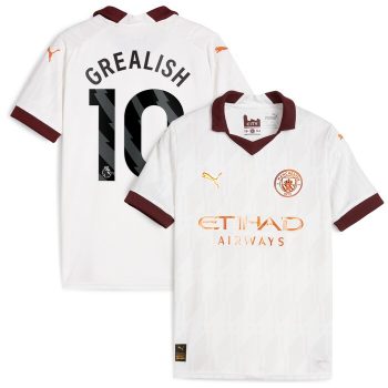 Jack Grealish Manchester City Youth 2023/24 Away Replica Jersey - White