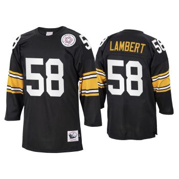 Jack Lambert Pittsburgh Steelers Black 1975 Throwback Jersey