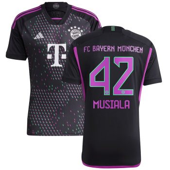 Jamal Musiala Bayern Munich 2023/24 Away Replica Player Jersey - Black
