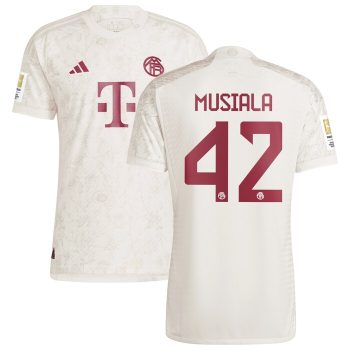 Jamal Musiala Bayern Munich 2023/24 Third Jersey - White