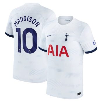 James Maddison Tottenham Hotspur 2023/24 Home Stadium Replica Player Jersey - White