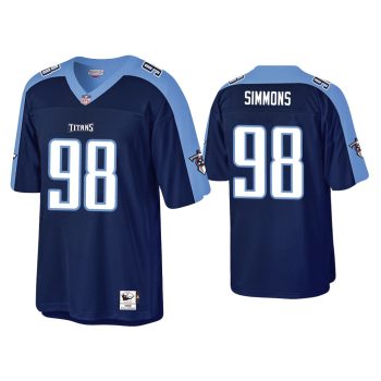 Jeffery Simmons Tennessee Titans Navy 1999 Throwback Jersey