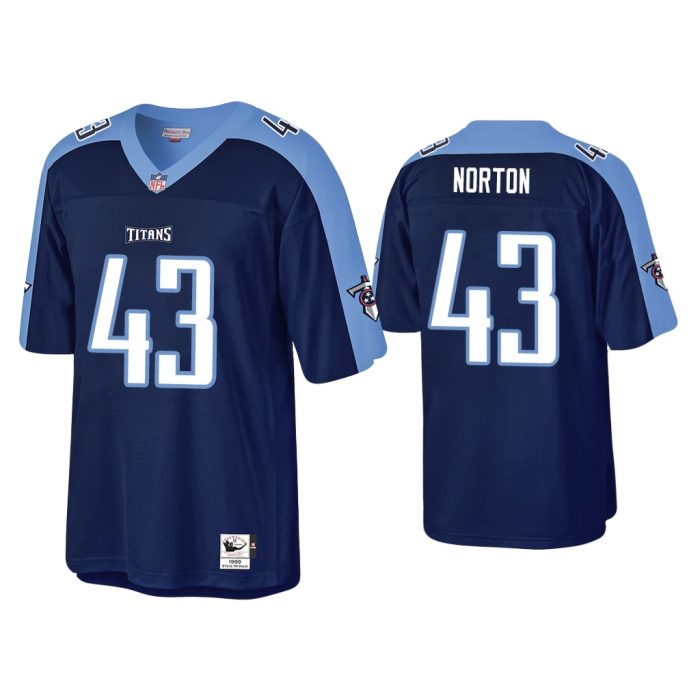 Jim Norton Tennessee Titans Navy 1999 Throwback Retired Player Jersey