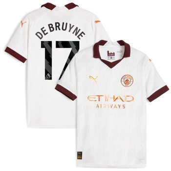 Kevin De Bruyne Manchester City Youth 2023/24 Away Replica Jersey - White